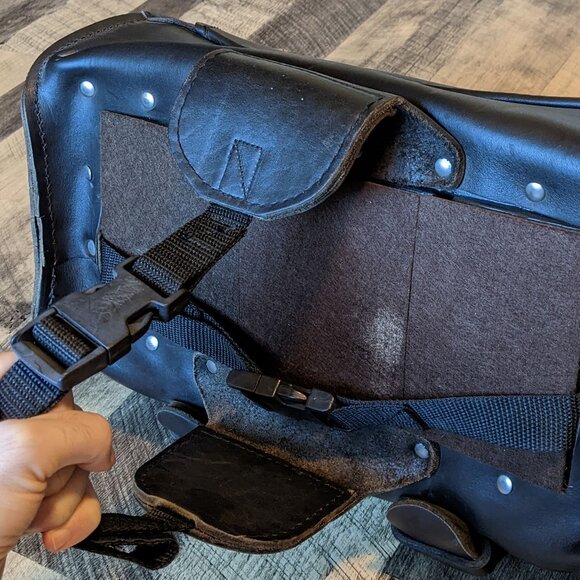 Harley Davidson Heritage Softail Leather Touring Bag Black Saddlebag - Picture 6 of 14